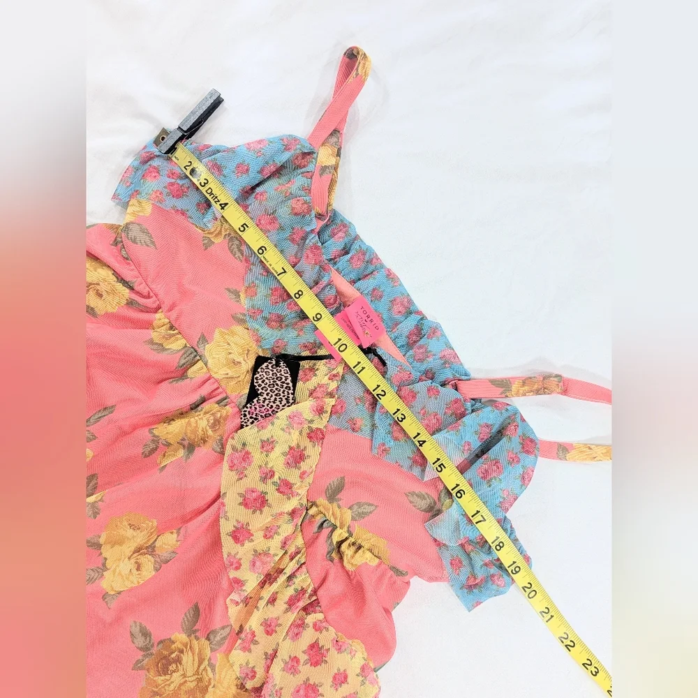 🆕 Betsy Johnson X Torrid Mesh Ruffle Maxi (Torrid 00) - Picture 5 of 14